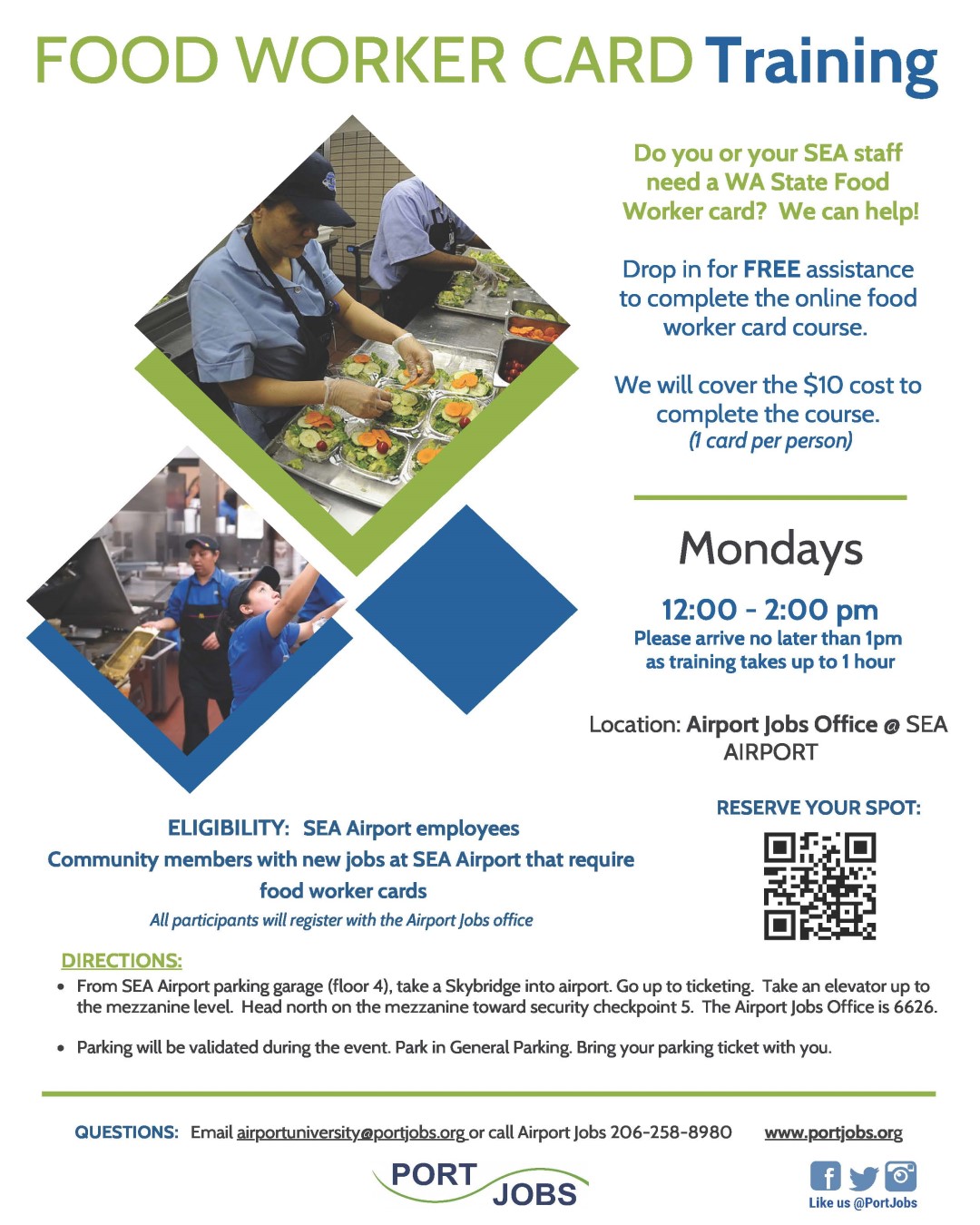 Food Worker Card Training Flyer
