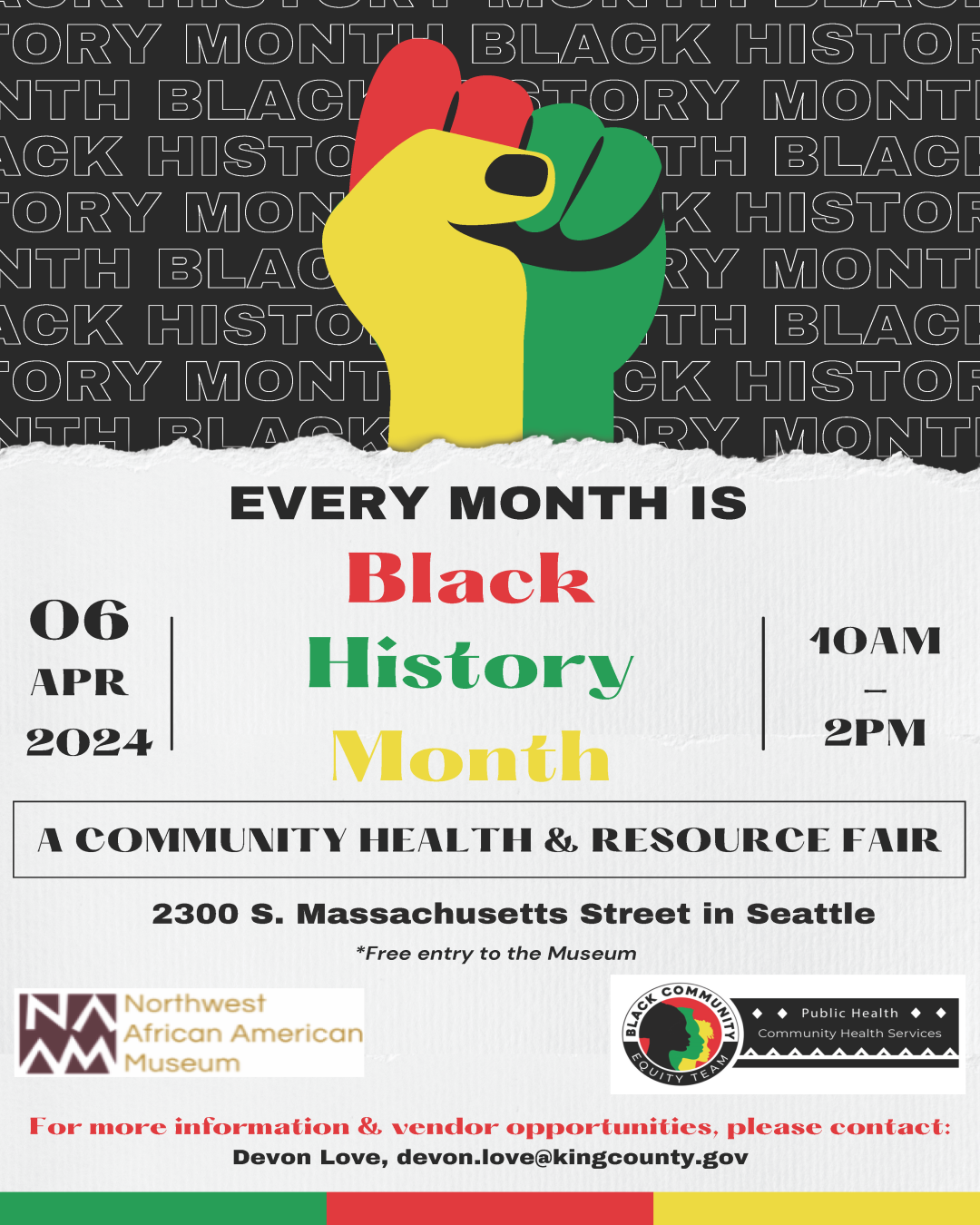 Black History Month resource fair flyer