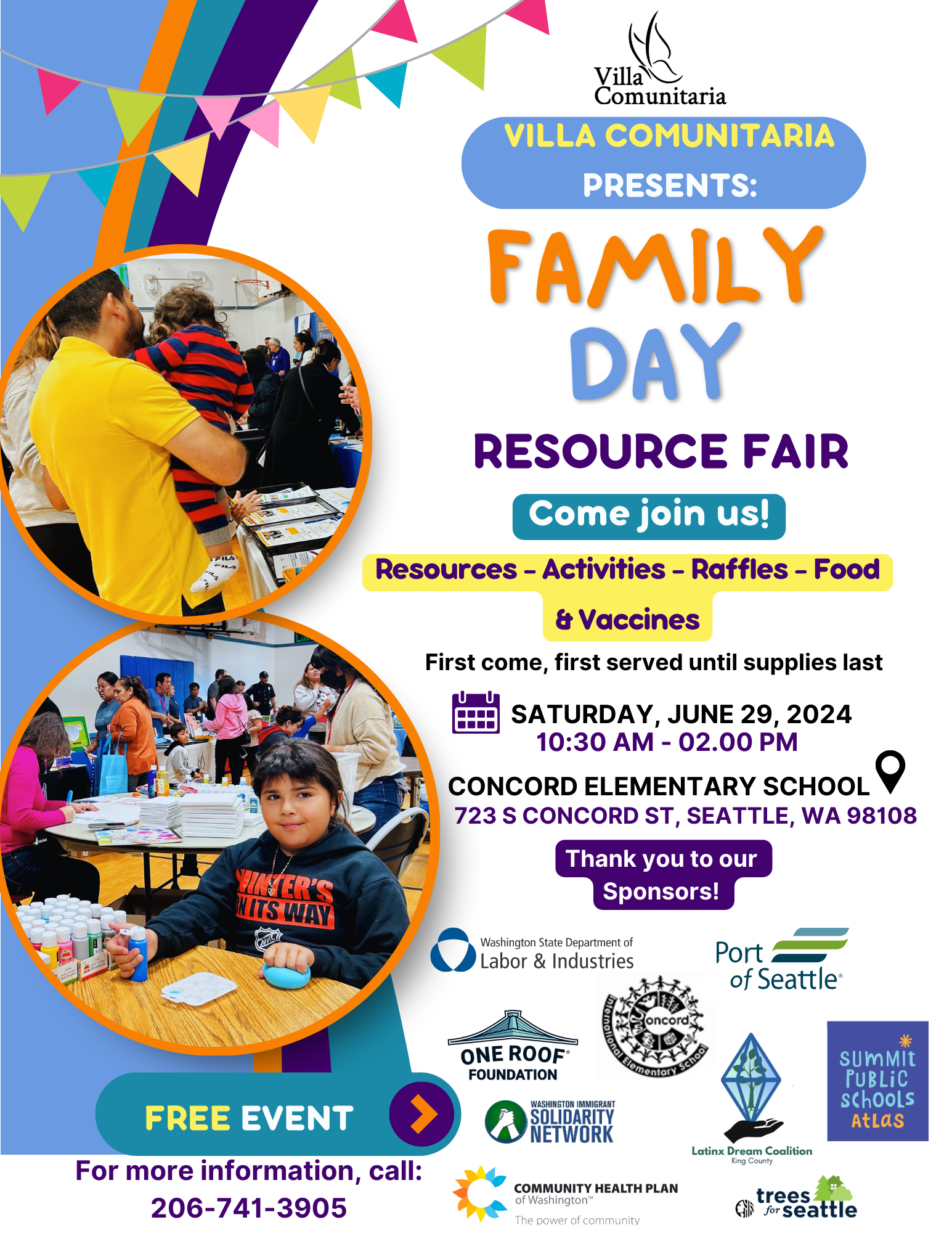 Villa Comunitaria Family Day 2024 Flyer