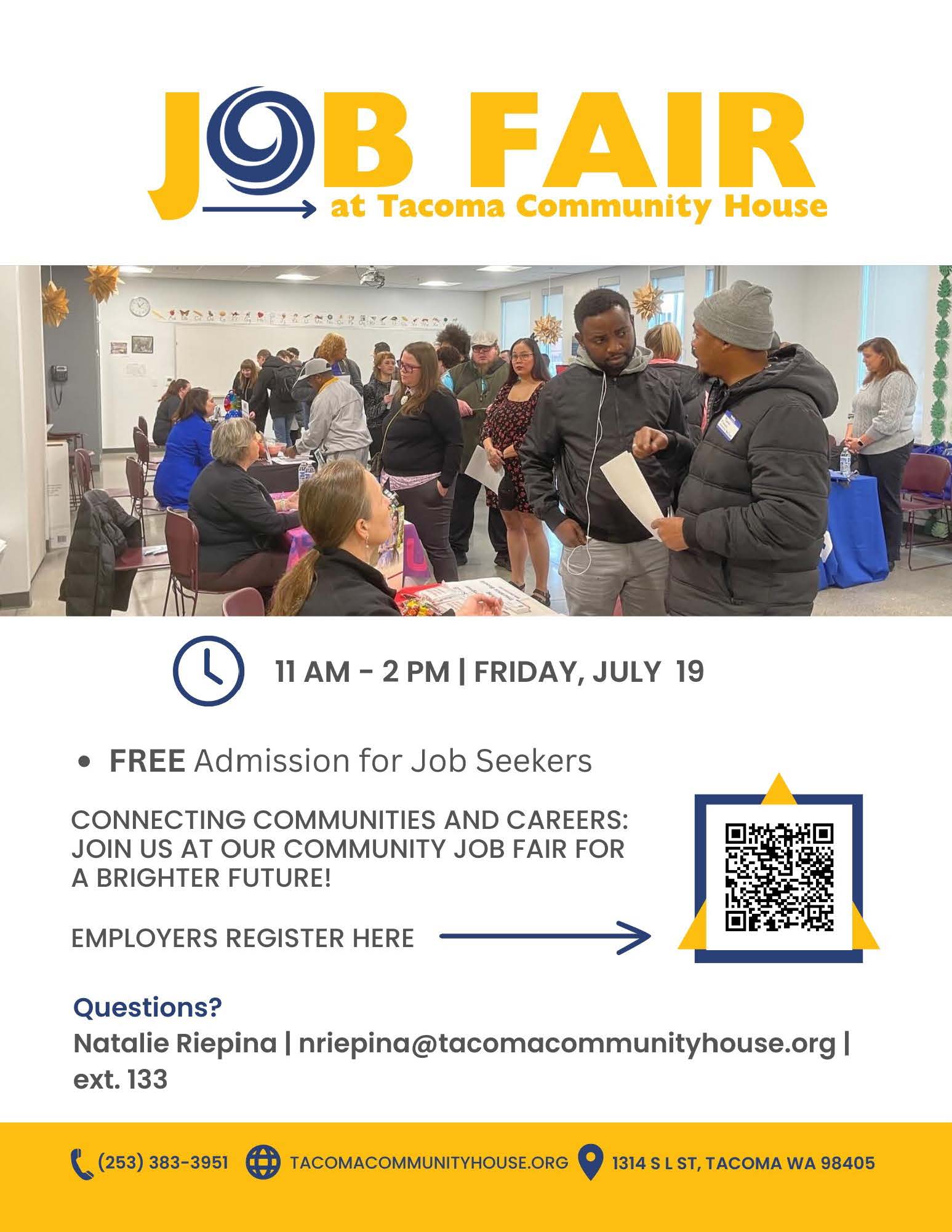 Tacoma Community House Job Fair Flyer July 19, 2024