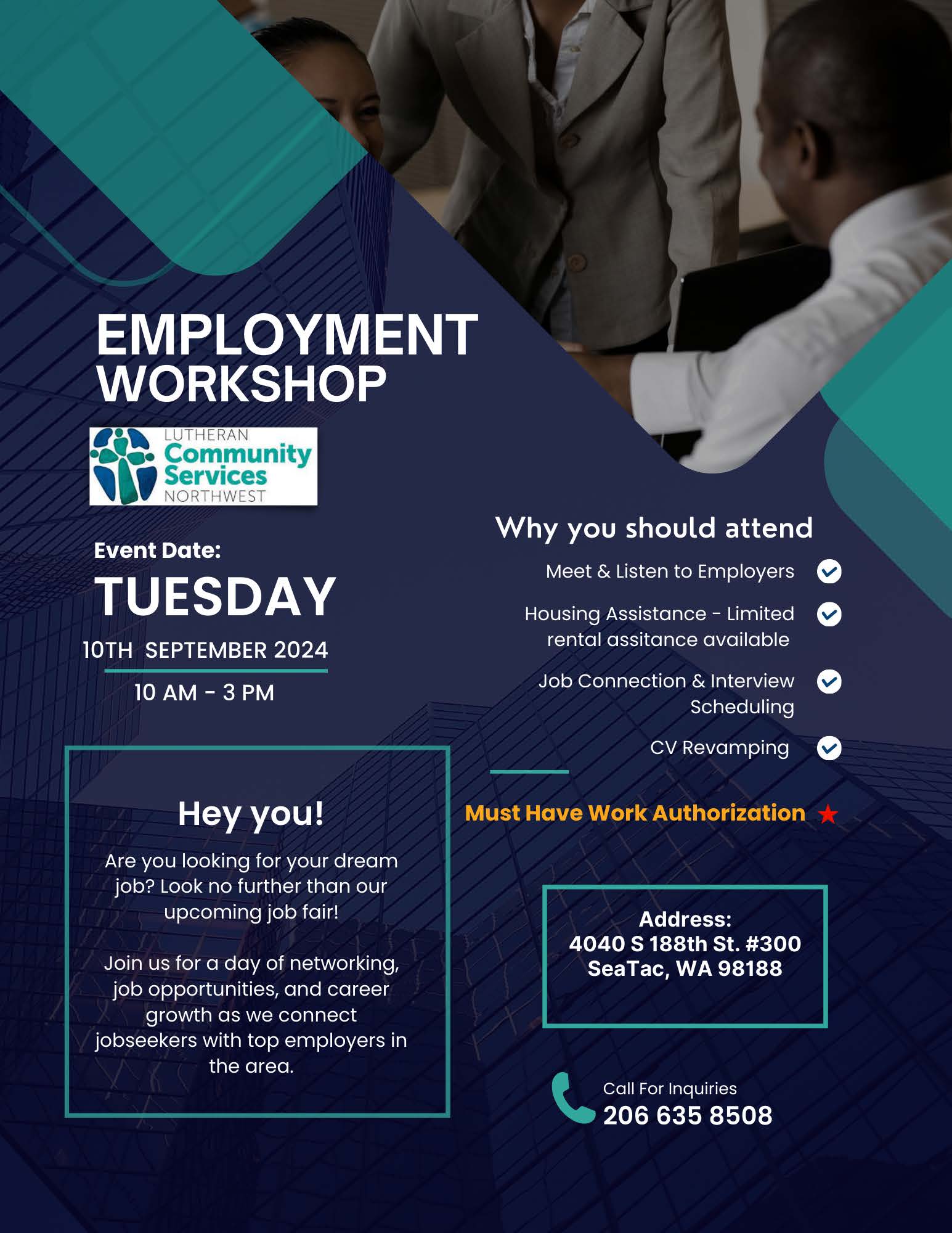 Lutheran Community Services NW Job Fair Flyer 2024