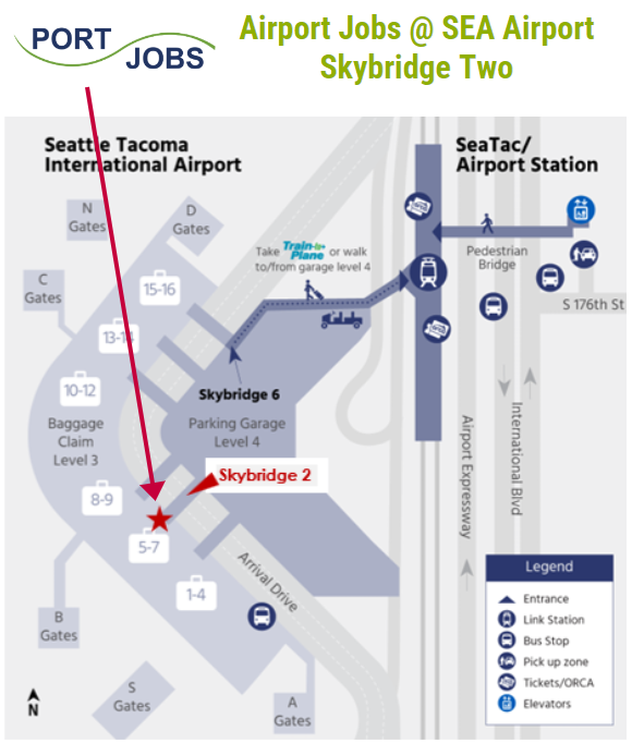 Airport Jobs Map 2024 SEA Airport