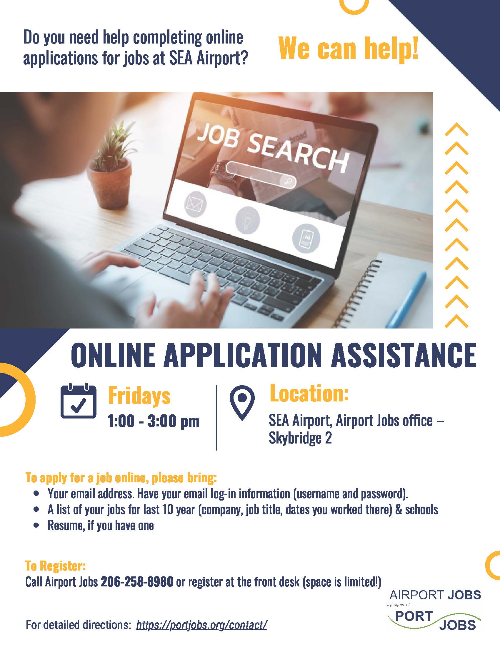 Online Application Assistance Flyer 2024