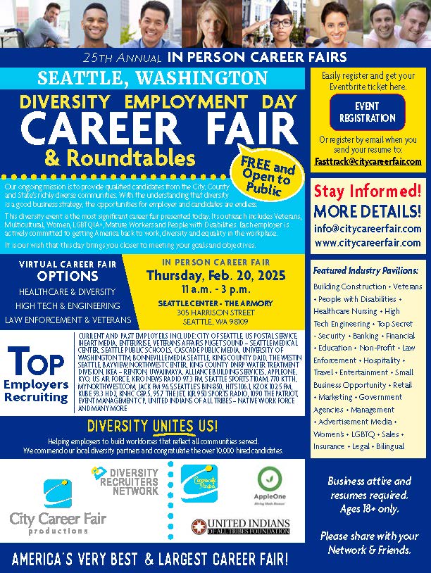 Diversity Fair - Seattle Armory - Feb 20 2025 Flyer