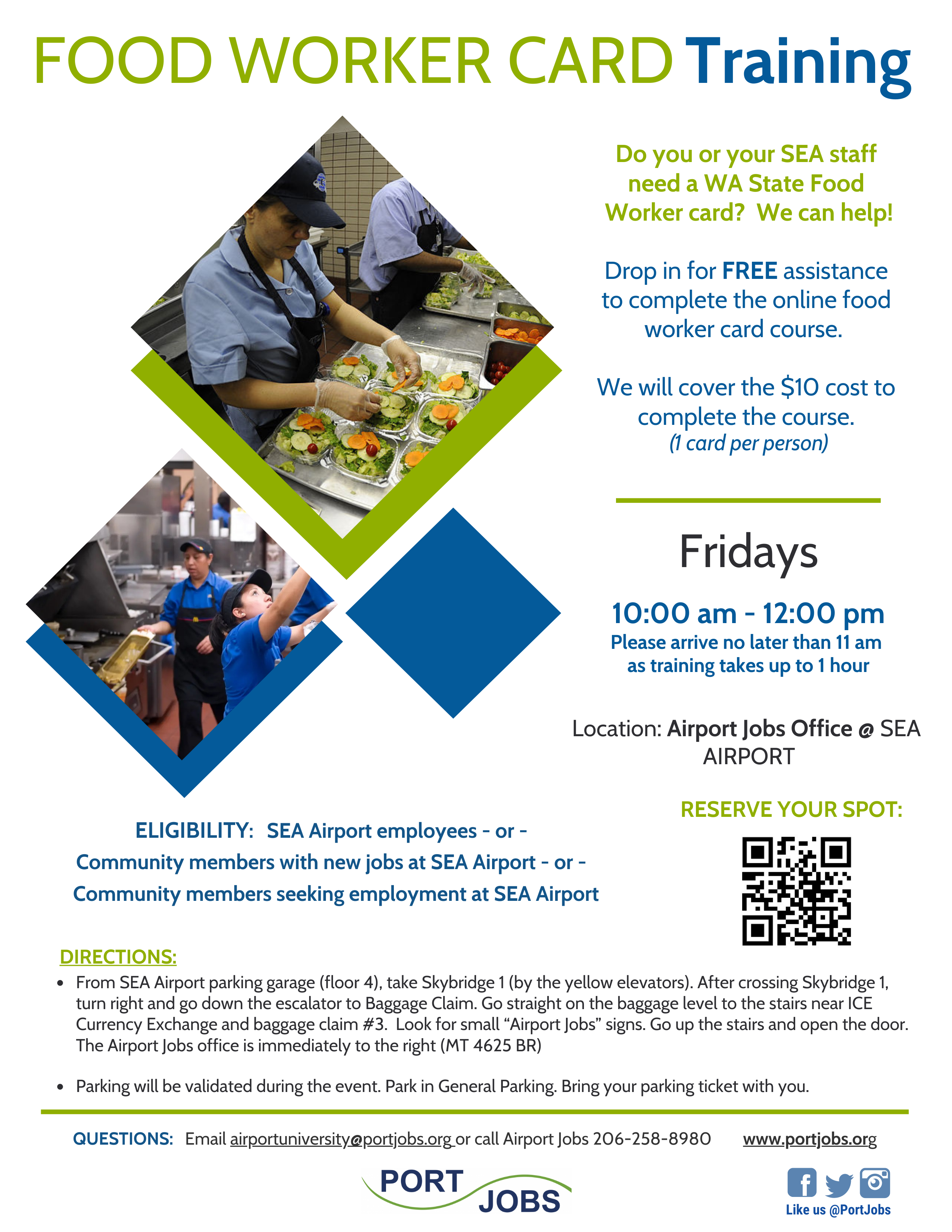 Food Worker Training Fridays 2025 Flyer