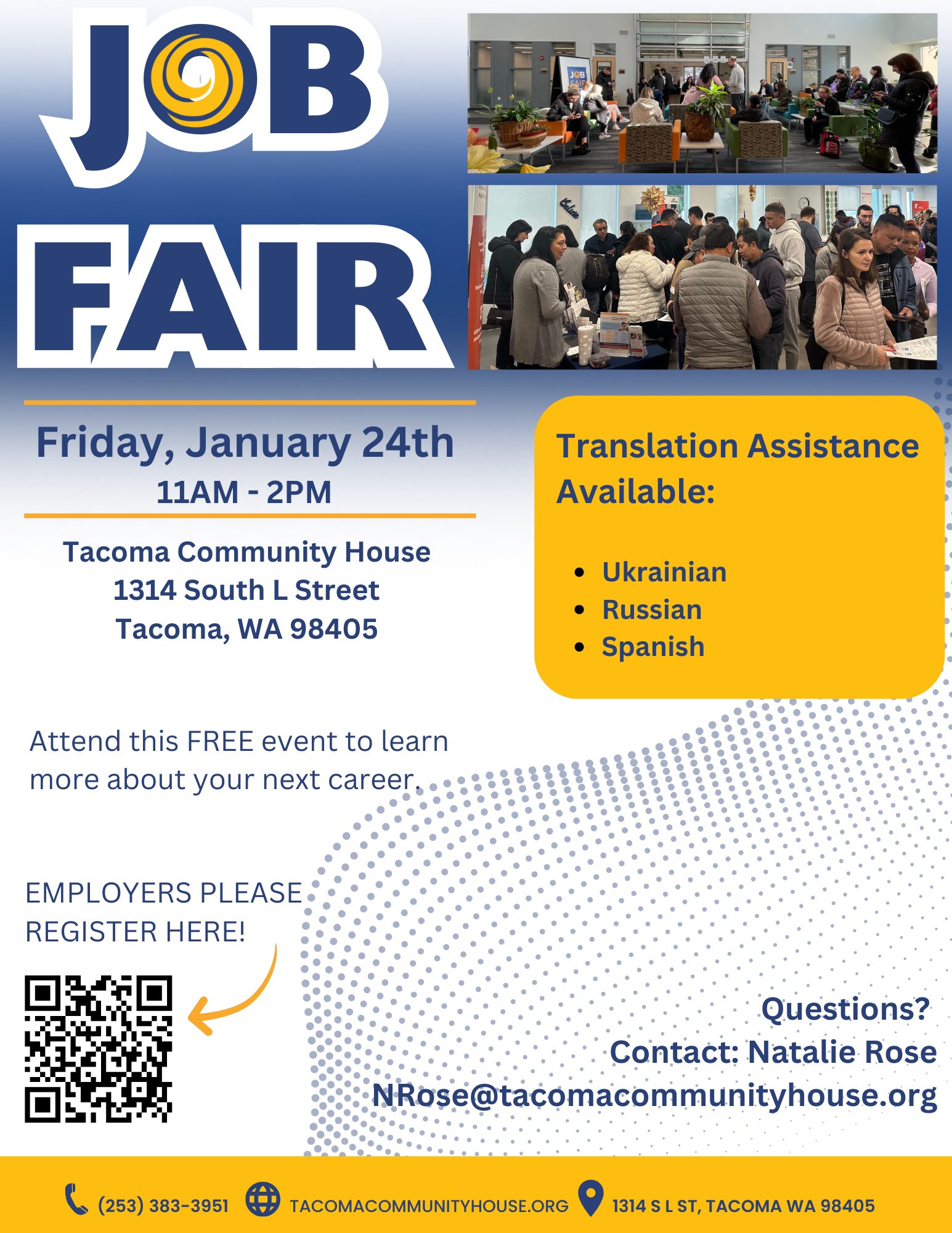 Tacoma Community House Job Fair Flyer 2025