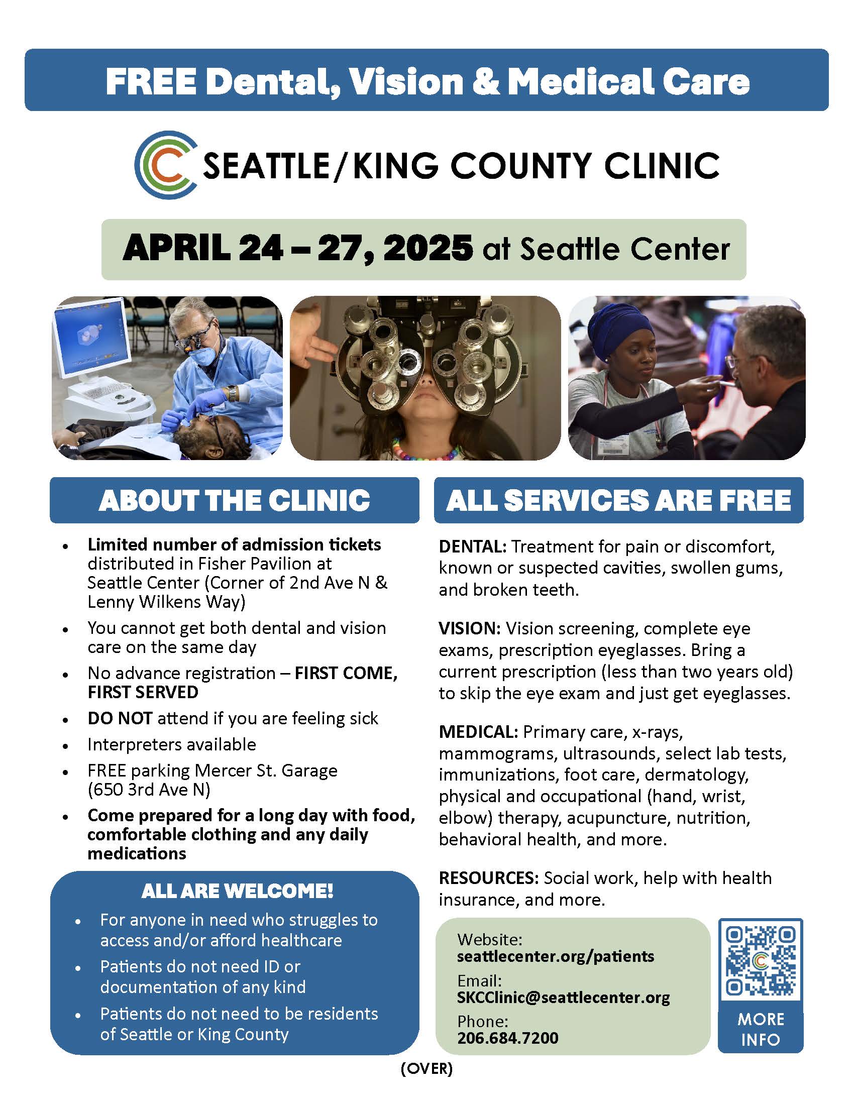 Seattle Center Resource and Health Fair Flyer 2025