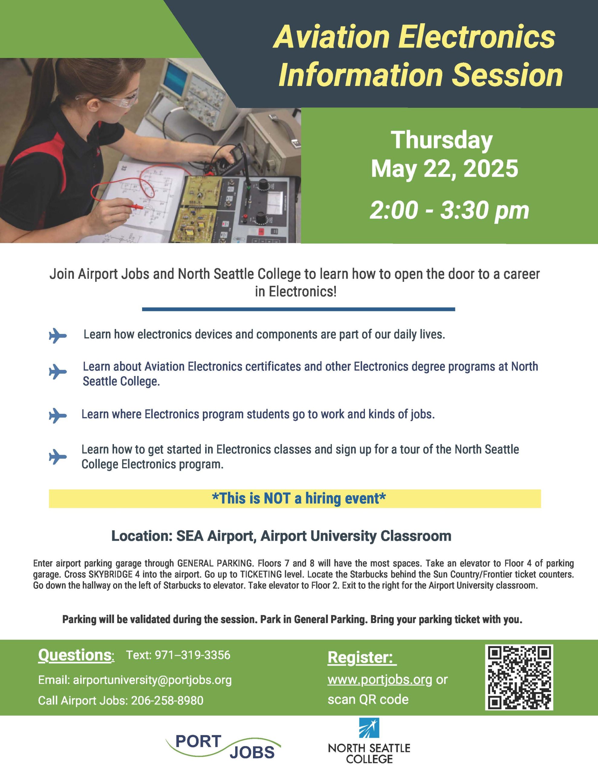 Aviation Electronics Info Session Flyer 2025