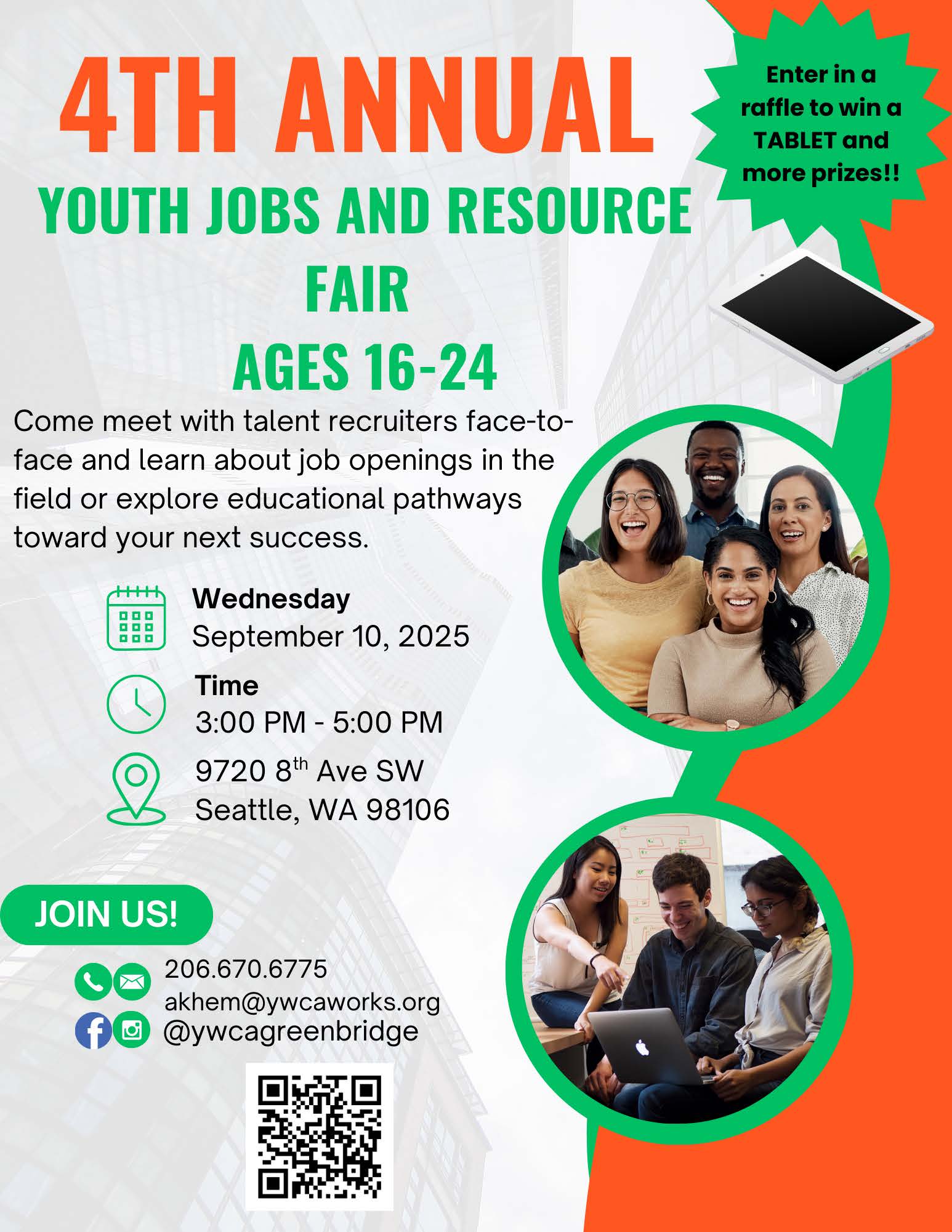 Greenbridge Youth Job Fair 2025 Flyer